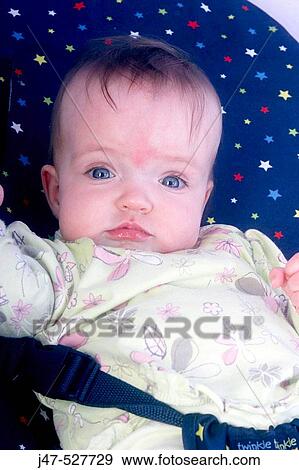 6 month old baby sitting in chair gazing into camera View Large Photo Image Stock Photo - 6 month old baby sitting in chair gazing into camera. Fotosearch