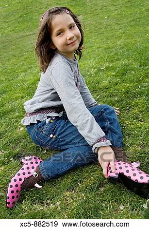 Stock Photo - 6-year-old girl. Fotosearch