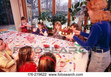 Stock Image - 7th Birthday party. Fotosearch