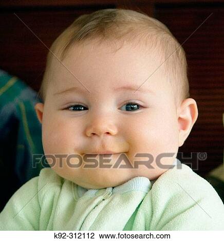 Stock Image - 8 month old baby. Fotosearch