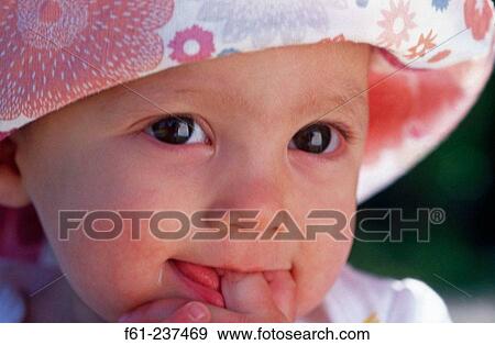 8 months old baby girl View Large Photo Image Stock Photo - 8 months old baby girl. Fotosearch
