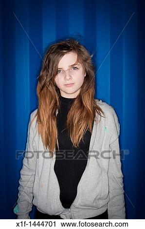 A 12 13 year old teenage girl with attitude - lit using direct harsh on-camera ring flash View Large Photo Image Stock Image - A 12 13 year old teenage girl with attitude - lit using direct harsh on-camera ring flash. Fotosearch