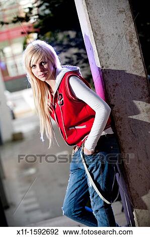 A 16 year old blonde haired slim teenage girl, UK View Large Photo Image Stock Image - A 16 year old blonde haired slim teenage girl, UK. Fotosearch