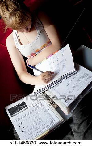 a 16 year old teenage girl revising for her GCSE examinations, Wales UK View Large Photo Image Stock Image - a 16 year old teenage girl revising for her GCSE examinations, Wales UK. Fotosearch