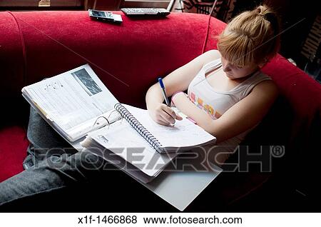 a 16 year old teenage girl revising for her GCSE examinations, Wales UK View Large Photo Image Stock Photo - a 16 year old teenage girl revising for her GCSE examinations, Wales UK. Fotosearch