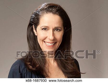 Stock Image - A 54 year old woman. Fotosearch
