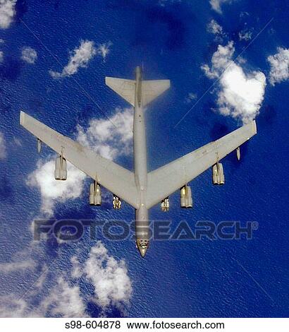 Stock Photo - A B-52 Stratofortress is on its way to a combat mission over Afghanistan. The B-52s provide close-air support for U. S. and coalition forces in support of Operation Enduring Freedom (U. S. Air Force photo). Fotosearch