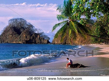 a beach in costa rica on the pacific coast View Large Photo Image Stock Photography - a beach in costa rica on the pacific coast. Fotosearch