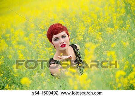 A beautiful young caucasian female in a canola field near Spokane, Washington, USA. View Large Photo Image Stock Image - A beautiful young caucasian female in a canola field near Spokane, Washington, USA.. Fotosearch