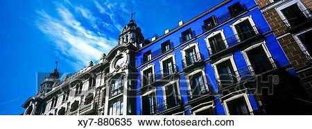 A blue building on the Gran Via in Madrid in Spain View Large Photo Image Stock Photography - A blue building on the Gran Via in Madrid in Spain. Fotosearch