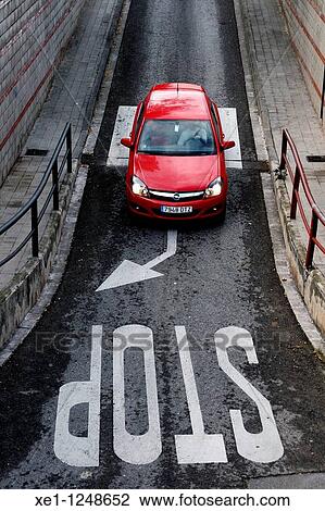 A car stopped at the stop, el Vendrell, Catalonia, Spain. View Large Photo Image Stock Image - A car stopped at the stop, el Vendrell, Catalonia, Spain.. Fotosearch