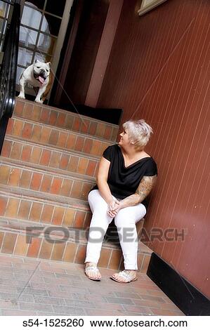 A caucasian woman with her English Bulldog in Spokane, Washington, USA View Large Photo Image Stock Image - A caucasian woman with her English Bulldog in Spokane, Washington, USA. Fotosearch