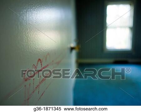 A child's crayon drawing on a wall inside a foreclosed home in Wilson, North Carolina, United States View Large Photo Image Stock Photography - A child's crayon drawing on a wall inside a foreclosed home in Wilson, North Carolina, United States. Fotosearch