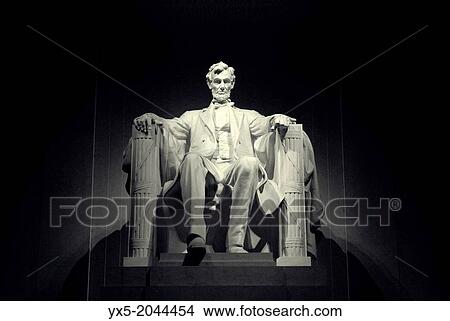 A close up frontal view of the Lincoln Statue in the Lincoln Memorial, Washington DC. View Large Photo Image Picture - A close up frontal view of the Lincoln Statue in the Lincoln Memorial, Washington DC.. Fotosearch