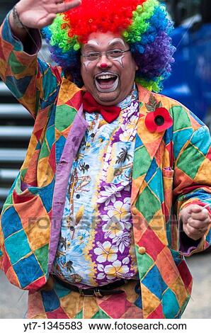 A clown parading at the Lord Mayor's show 2010 London England View Large Photo Image Stock Image - A clown parading at the Lord Mayor's show 2010 London England. Fotosearch