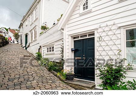 A cobbled street leading through the beautiful old town part of Stavanger in Norway. View Large Photo Image Stock Image - A cobbled street leading through the beautiful old town part of Stavanger in Norway.. Fotosearch