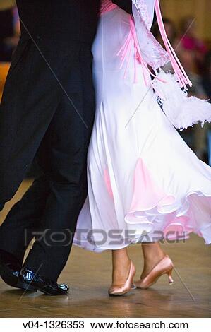 Stock Image - A couple at ballroom dancing, Germany, Europe. Fotosearch