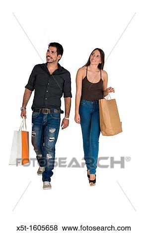 A couple out shopping together View Large Photo Image Stock Photo - A couple out shopping together. Fotosearch