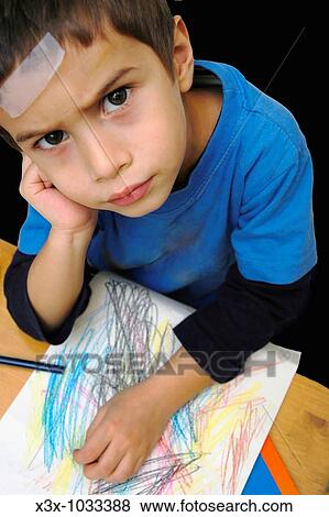 Stock Photo - A disappointed child. Fotosearch