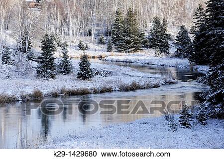 A dusting of early snow on the shoreline of Junction Creek Greater Sudbury Ontario View Large Photo Image Stock Image - A dusting of early snow on the shoreline of Junction Creek Greater Sudbury Ontario. Fotosearch