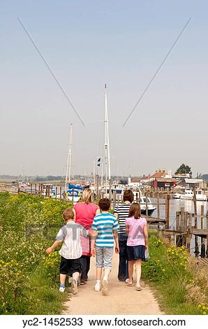 A family group walking at Walberswick in Suffolk, England, Britain, Uk View Large Photo Image Stock Image - A family group walking at Walberswick in Suffolk, England, Britain, Uk. Fotosearch