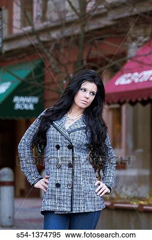 A fashion model in downtown Spokane, Washington, USA View Large Photo Image Stock Photography - A fashion model in downtown Spokane, Washington, USA. Fotosearch