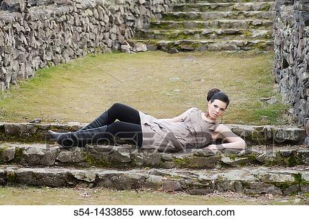 Stock Photography - A fashion model in Spokane, Washington, USA. Fotosearch