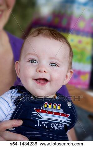 A five-month-old caucasian baby boy. View Large Photo Image Stock Photograph - A five-month-old caucasian baby boy.. Fotosearch