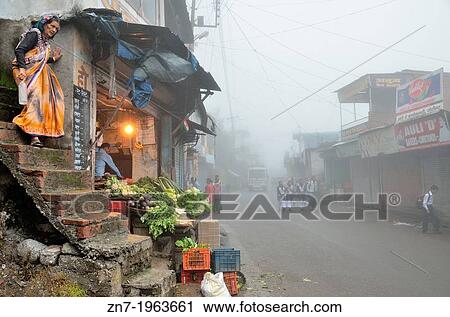 A foggy morning in Joshimath, India. View Large Photo Image Stock Image - A foggy morning in Joshimath, India.. Fotosearch