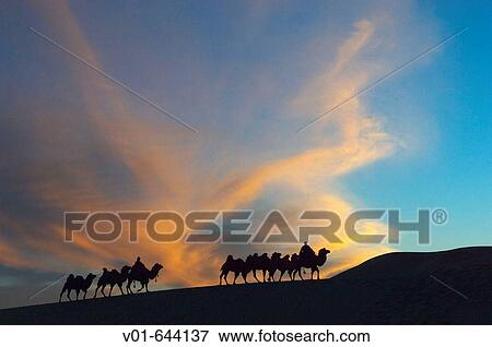 A glorious sunset over the desert in Ejina, Inner Mongolia View Large Photo Image Stock Photo - A glorious sunset over the desert in Ejina, Inner Mongolia. Fotosearch