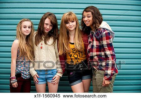 A group of 13 year old teenage girls, UK View Large Photo Image Stock Photography - A group of 13 year old teenage girls, UK. Fotosearch