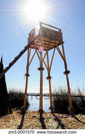 A hight place in the floating islands of the Uros in Peru View Large Photo Image Stock Image - A hight place in the floating islands of the Uros in Peru. Fotosearch