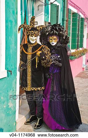 A masked couple a the carnival in Venice, Italy, Europe View Large Photo Image Stock Photo - A masked couple a the carnival in Venice, Italy, Europe. Fotosearch