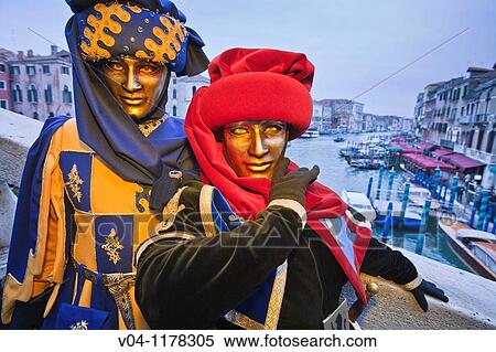 A masked couple at the carnival in Venice, Italy, Europe View Large Photo Image Stock Photography - A masked couple at the carnival in Venice, Italy, Europe. Fotosearch