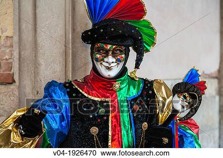 A masked harlequin at the carnival in Venice, Italy, Europe View Large Photo Image Stock Image - A masked harlequin at the carnival in Venice, Italy, Europe. Fotosearch