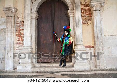 A masked harlequin at the carnival in Venice, Italy, Europe View Large Photo Image Stock Photo - A masked harlequin at the carnival in Venice, Italy, Europe. Fotosearch