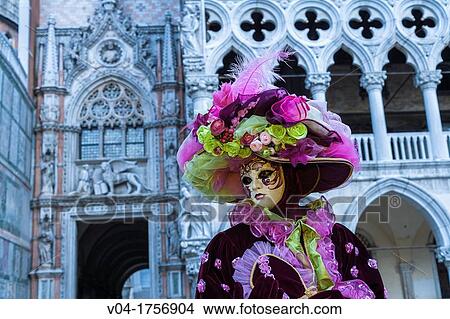 A masked woman at the carnival in Venice, Italy, Europe View Large Photo Image Picture - A masked woman at the carnival in Venice, Italy, Europe. Fotosearch