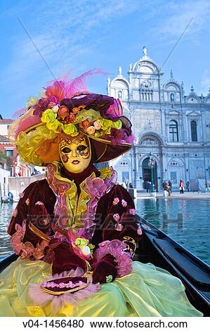 A masked woman in a gondola at the carnival in Venice, Italy, Europe View Large Photo Image Stock Image - A masked woman in a gondola at the carnival in Venice, Italy, Europe. Fotosearch