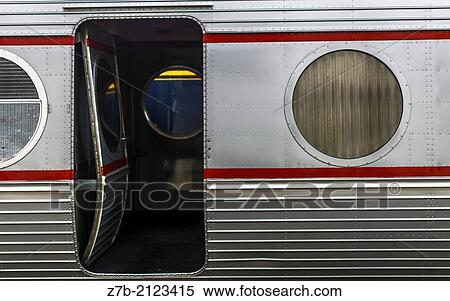 A metalic door of a train in the train museum of Madrid, Spain. View Large Photo Image Stock Photography - A metalic door of a train in the train museum of Madrid, Spain.. Fotosearch