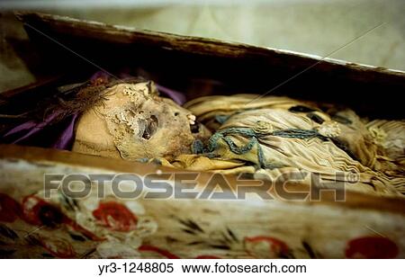 A mummy sits on display in a museum that was formerly the San Juan Bautista convent in Tlayacapan, Mexico, December 17, 2007. View Large Photo Image Stock Photography - A mummy sits on display in a museum that was formerly the San Juan Bautista convent in Tlayacapan, Mexico, December 17, 2007.. Fotosearch