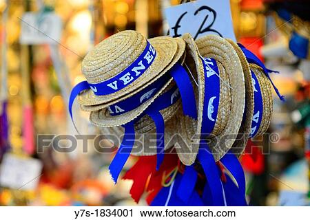 A pile of straw hats, as worn by Venetian Gondoliers, for sale on a stall in Venice, Italy, Europe View Large Photo Image Stock Image - A pile of straw hats, as worn by Venetian Gondoliers, for sale on a stall in Venice, Italy, Europe. Fotosearch