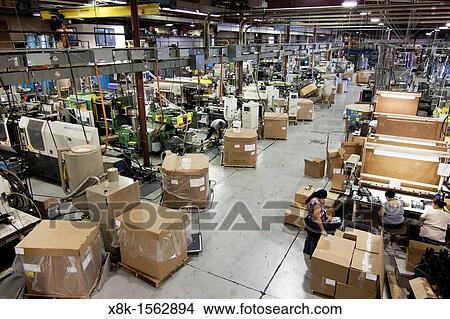 Picture - A plastics molding injection plant in Hudson, Colorado, USA. Fotosearch