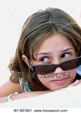 Stock Image - a pretty girl,. Fotosearch