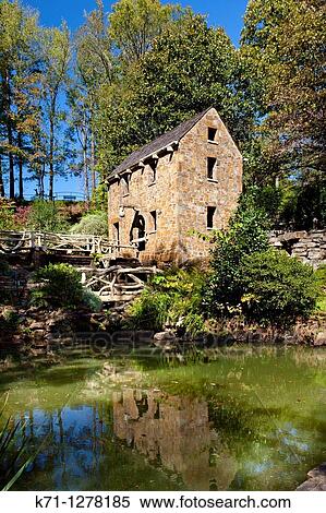 A restored grist mill in Old Mill Park in Little Rock, Arkansas, USA View Large Photo Image Stock Photography - A restored grist mill in Old Mill Park in Little Rock, Arkansas, USA. Fotosearch