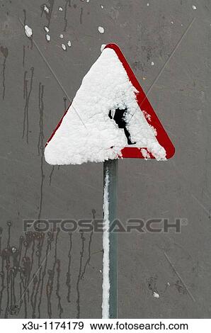 A school crossing sign covered in snow Wrington, Somerset, England, United Kingdom View Large Photo Image Stock Photo - A school crossing sign covered in snow Wrington, Somerset, England, United Kingdom. Fotosearch