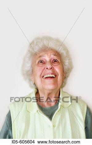 A senior woman looking up View Large Photo Image Picture - A senior woman looking up. Fotosearch