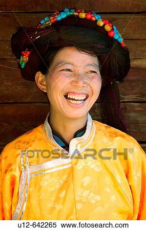 a smiling Mosu minority woman View Large Photo Image Stock Photography - a smiling Mosu minority woman. Fotosearch
