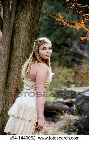Stock Image - A teen girl outdoors. Fotosearch