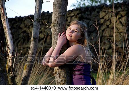 Stock Image - A teen girl outdoors. Fotosearch