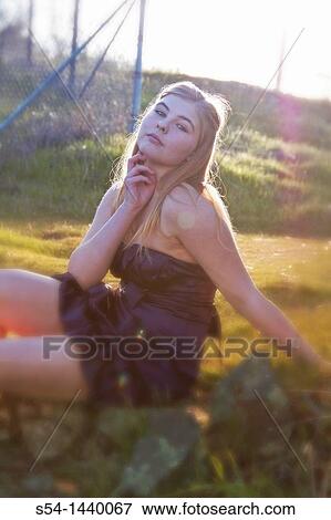 Stock Photo - A teen girl outdoors. Fotosearch